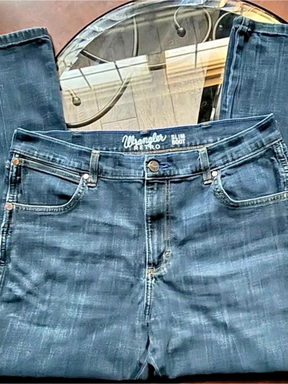 Wrangler Retro Slim Boot Men's Blue Slim Boot Jeans Waist 36 x 32